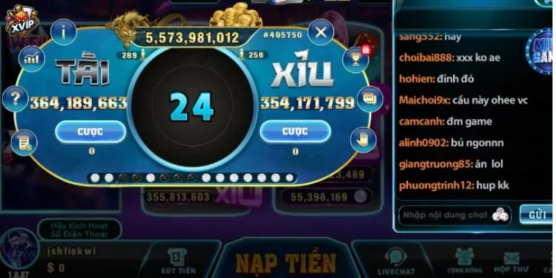 Cá cược tài xỉu với tỷ lệ ăn cược hấp dẫn